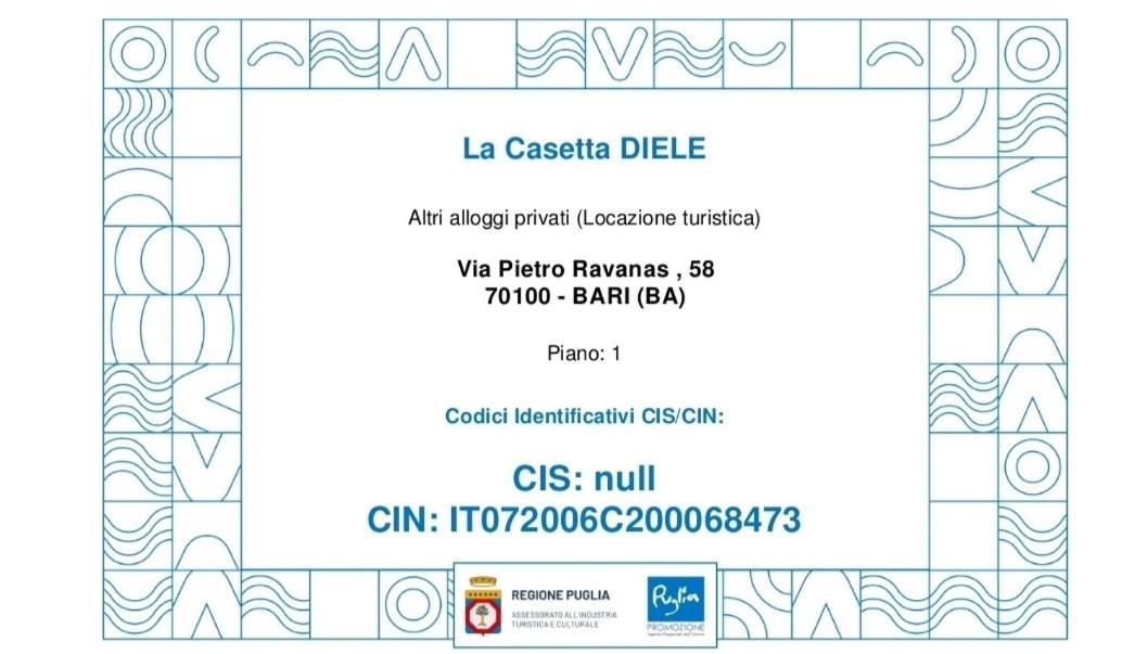 La Casetta Diele باري المظهر الخارجي الصورة